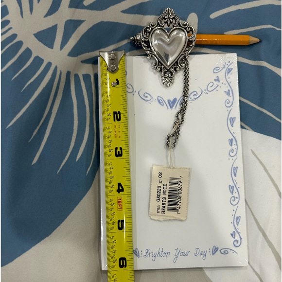 👀PRICE ⬇️ BRIGHTON • Silver Heart Note Pad Clip Holder • Small • - Picture 2 of 10